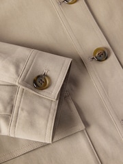 Whistles Nude Funnel Neck Cotton Jacket - Image 5 of 5