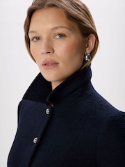 Whistles Blue Cropped Boucle Jacket - Image 5 of 6