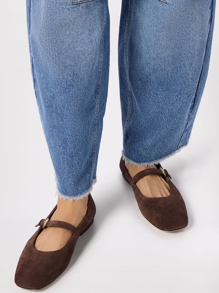 Whistles Suede Mary Jane Ballet Pump - Изображение 1 4