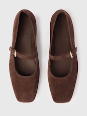 Whistles Suede Mary Jane Ballet Pump - Изображение 3 4
