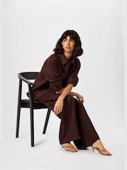 Whistles Nude Suede Toe Post Kitten Sandals - Image 1 of 3