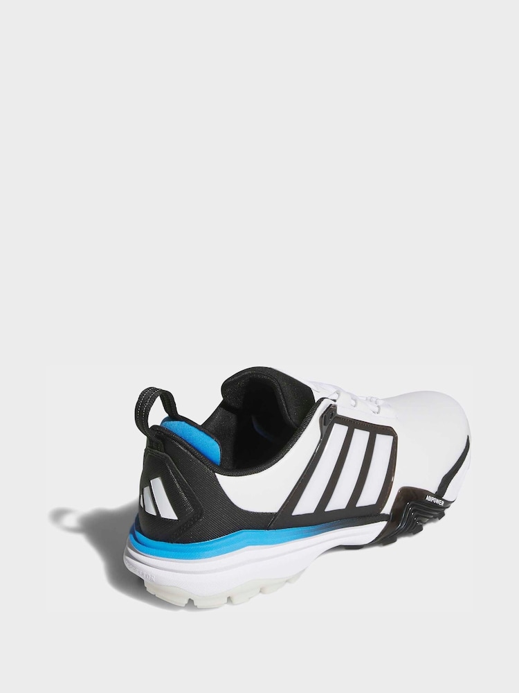 adidas Golf White/Blue Adipower 26 Spikeless Golf Shoes - Image 2 of 10 adidas Golf White/Blue Adipower 26 Spikeless Golf Shoes - Image 2 of 10