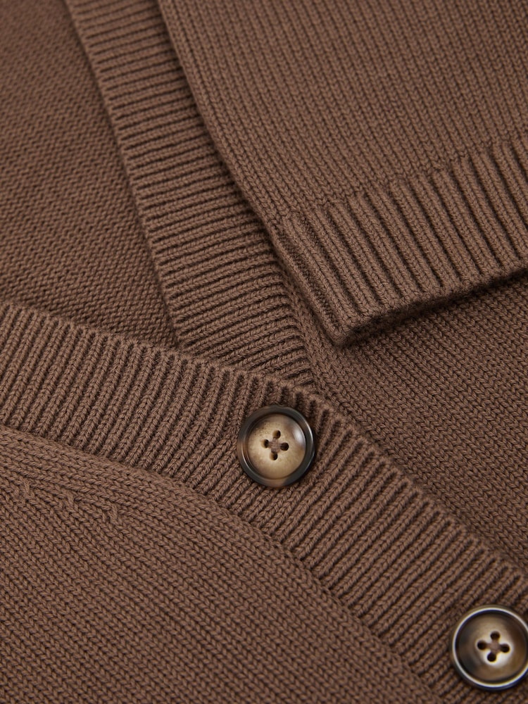 Taupe Neutral - Ζακέτα Reiss με Λαιμόκοψη V και Κοντομάνικο, από βαμβάκι και μαλλί - Εικόνα 6 από 6 Taupe Neutral - Ζακέτα Reiss με Λαιμόκοψη V και Κοντομάνικο, από βαμβάκι και μαλλί - Εικόνα 6 από 6
