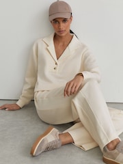 Φόρμες Reiss Bella Premium Interlock με φαρδιά μπατζάκια - Εικόνα 1 του 8