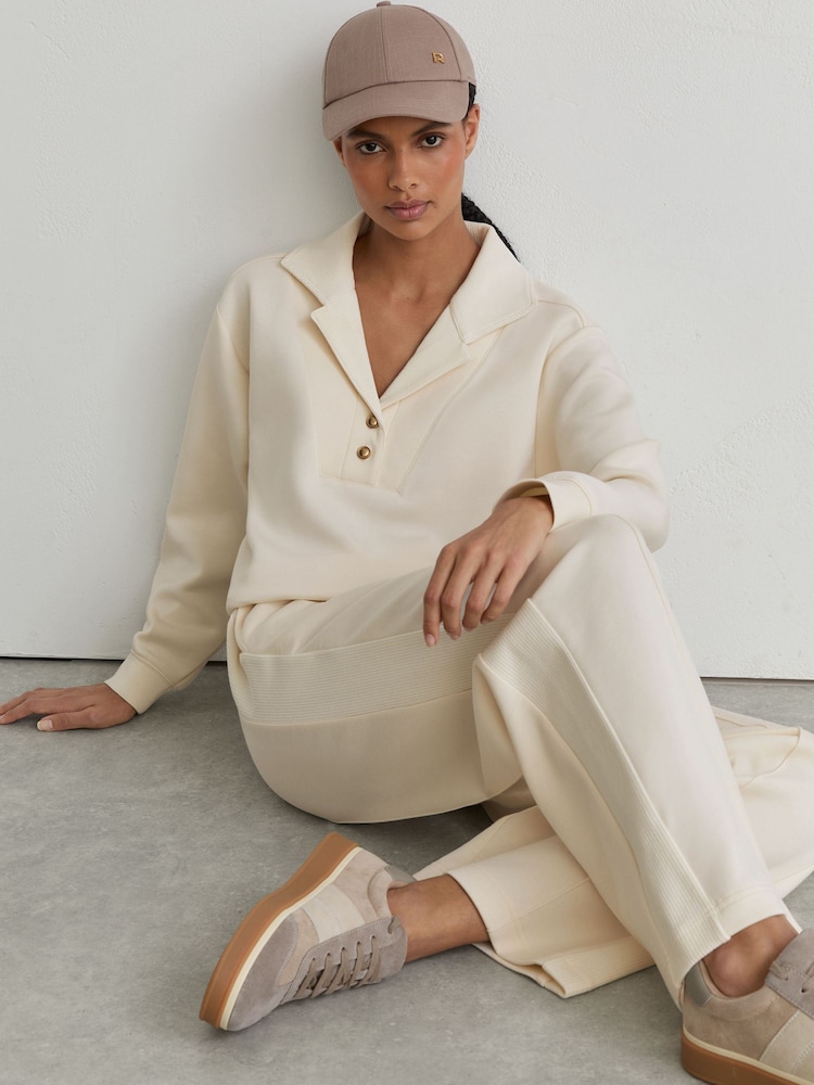 Φόρμες Reiss Bella Premium Interlock με φαρδιά μπατζάκια - Εικόνα 1 του 8