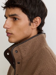 Reiss Waters Monogram Funnel-Neck Half-Button Fleece - Bild 10 von 10