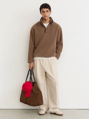 Reiss Waters Monogram Funnel-Neck Half-Button Fleece - Bild 3 von 10