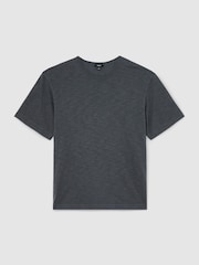 Reiss Navy Huxley Cotton Slub Relaxed-Fit T-Shirt - Image 2 of 6