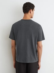 Reiss Navy Huxley Cotton Slub Relaxed-Fit T-Shirt - Image 5 of 6