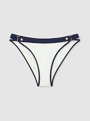 Reiss Saskia Contrast Bikinibroekje met vaste zijkanten - Afbeelding 2 van 7