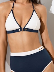 Reiss Bronte Textured Colour-Block Bikini Bottoms - Imagen 4 de 6
