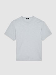 Reiss Light Blue Huxley Cotton Slub Relaxed-Fit T-Shirt - Image 2 of 6