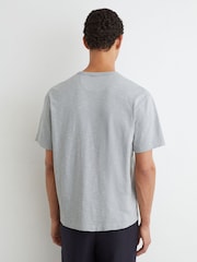 Reiss Light Blue Huxley Cotton Slub Relaxed-Fit T-Shirt - Image 5 of 6