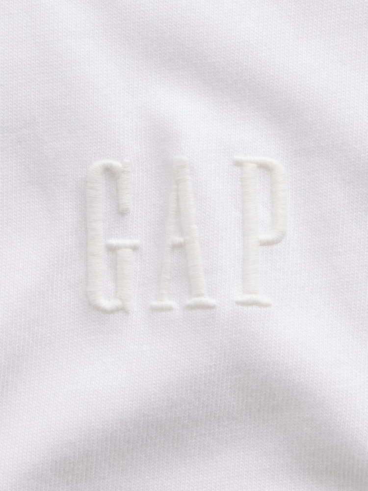 Gap White Heavyweight Relaxed Logo Short Sleeve T-Shirt - Image 4 of 4 Gap White Heavyweight Relaxed Logo Short Sleeve T-Shirt - Image 4 of 4