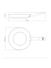 Tramontina Silver Stainless Steel Frying Pan Non-stick Coating 30cm - Image 4 of 5