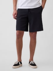 Melns - Gap Vintage Soft Terry Relaxed Logo sporta šorti - Attēls 1 no 5