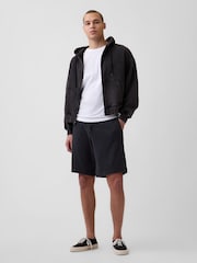 Melns - Gap Vintage Soft Terry Relaxed Logo sporta šorti - Attēls 4 no 5