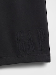 Melns - Gap Vintage Soft Terry Relaxed Logo sporta šorti - Attēls 5 no 5