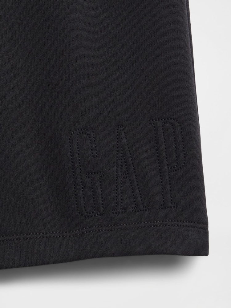 Melns - Gap Vintage Soft Terry Relaxed Logo sporta šorti - Attēls 5 no 5