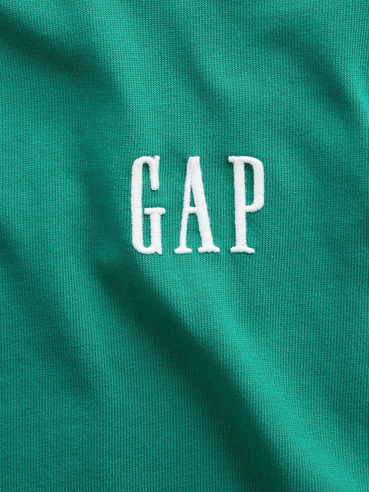 Gap Green Heavyweight Relaxed Logo Short Sleeve T-Shirt - Image 4 of 4 Gap Green Heavyweight Relaxed Logo Short Sleeve T-Shirt - Image 4 of 4