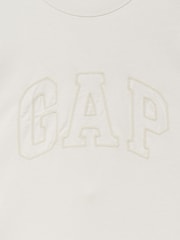 Gap Cream Heavyweight Logo Relaxed Boxy Short Sleeve T-Shirt - Image 2 of 2