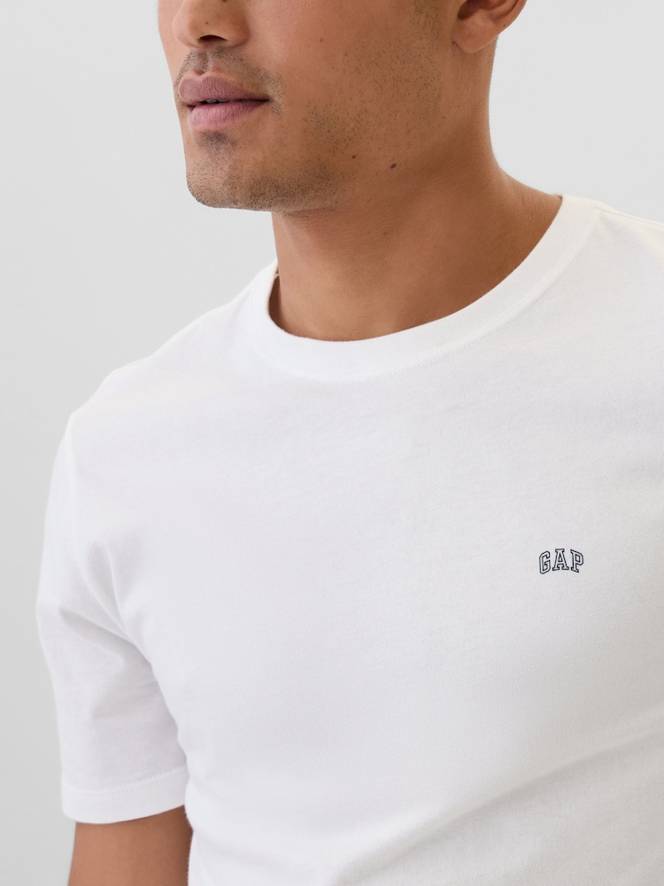 Gap White Everyday Soft Mini-Logo Short Sleeve T-Shirt - Image 4 of 4 Gap White Everyday Soft Mini-Logo Short Sleeve T-Shirt - Image 4 of 4