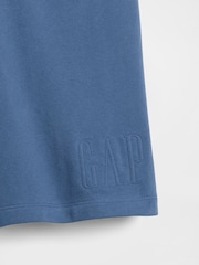 Gap Blue Vintage Soft Terry Relaxed Logo Sweat Shorts - Image 5 of 5