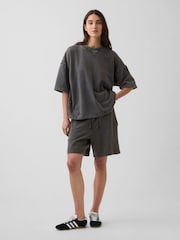Gap Black Heavyweight French Terry Sweat Shorts - Image 5 of 6