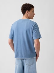 Gap Blue EverydaySoft Boxy Logo Short Sleeve T-Shirt - Image 2 of 5