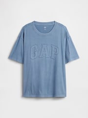 Gap Blue EverydaySoft Boxy Logo Short Sleeve T-Shirt - Image 4 of 5