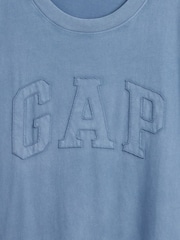 Gap Blue EverydaySoft Boxy Logo Short Sleeve T-Shirt - Image 5 of 5