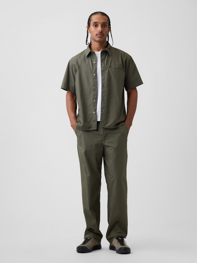 Gap Green Poplin '90s Loose Trousers - Image 1 of 2