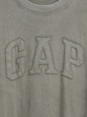 Gap Khaki Green EverydaySoft Boxy Logo Short Sleeve T-Shirt - Image 5 of 5