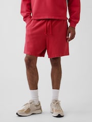 Gap Red Heavyweight French Terry Sweat Shorts - Image 1 of 5