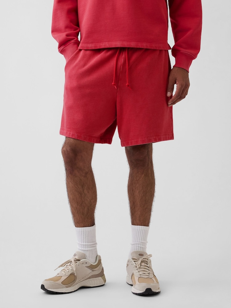 Gap Red Heavyweight French Terry Sweat Shorts - Image 1 of 5