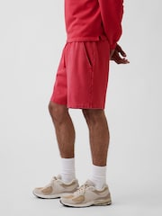 Gap Red Heavyweight French Terry Sweat Shorts - Image 3 of 5