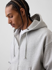 Gap Grey VintageSoft Oversized Crop Zip Hoodie - Image 4 of 4