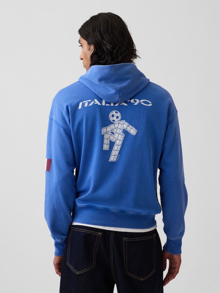 Gap Blue Italy FIFA WORLD CUP™ Vintage Soft Oversized Hoodie - Image 2 of 4 Gap Blue Italy FIFA WORLD CUP™ Vintage Soft Oversized Hoodie - Image 2 of 4