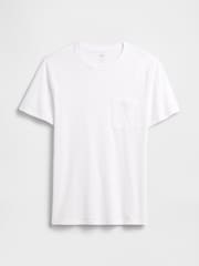Gap White Everyday Soft Pocket T-Shirt - Image 4 of 5