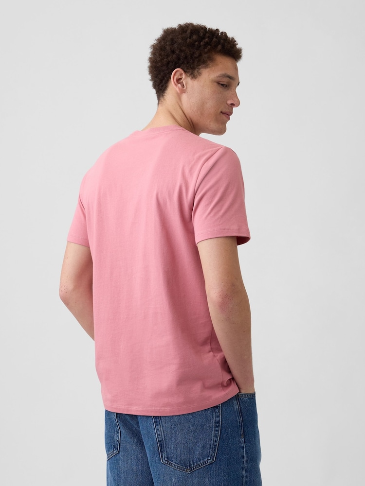 Gap Pink Everyday Soft Gap Mini Logo T-Shirt - Image 2 of 4 Gap Pink Everyday Soft Gap Mini Logo T-Shirt - Image 2 of 4