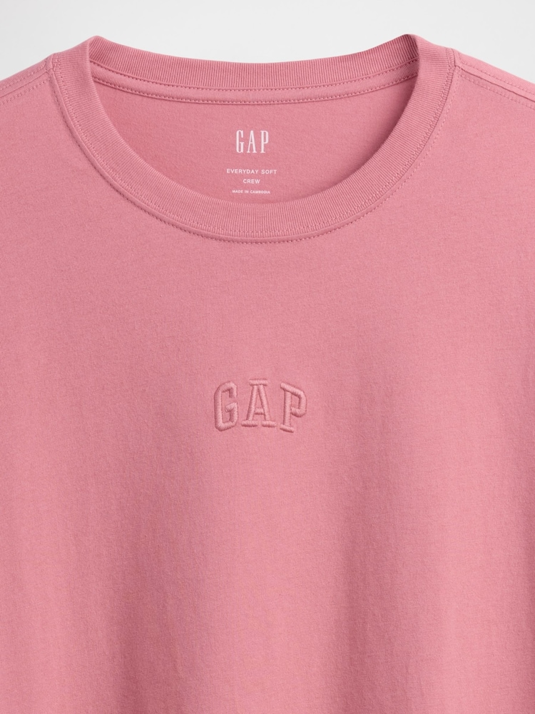 Gap Pink Everyday Soft Gap Mini Logo T-Shirt - Image 4 of 4 Gap Pink Everyday Soft Gap Mini Logo T-Shirt - Image 4 of 4