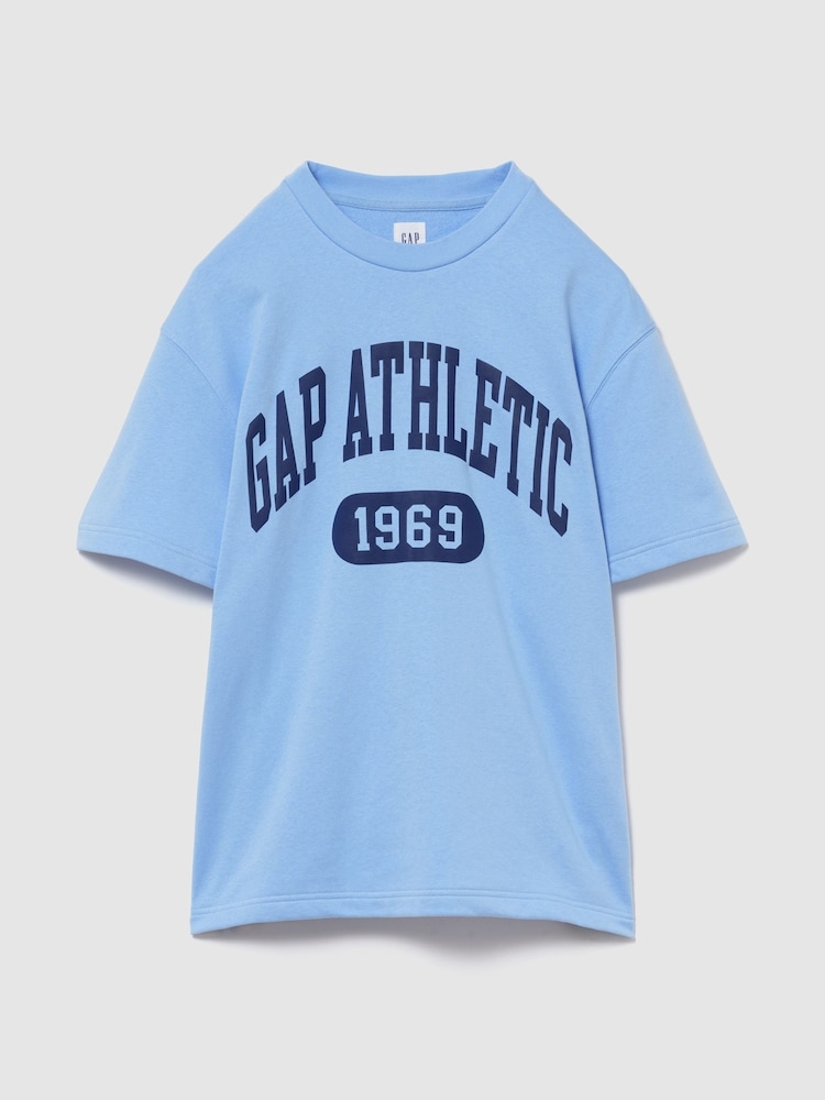 Gap Blue Relaxed French Terry Graphic Short Sleeve T-Shirt - Image 1 of 2