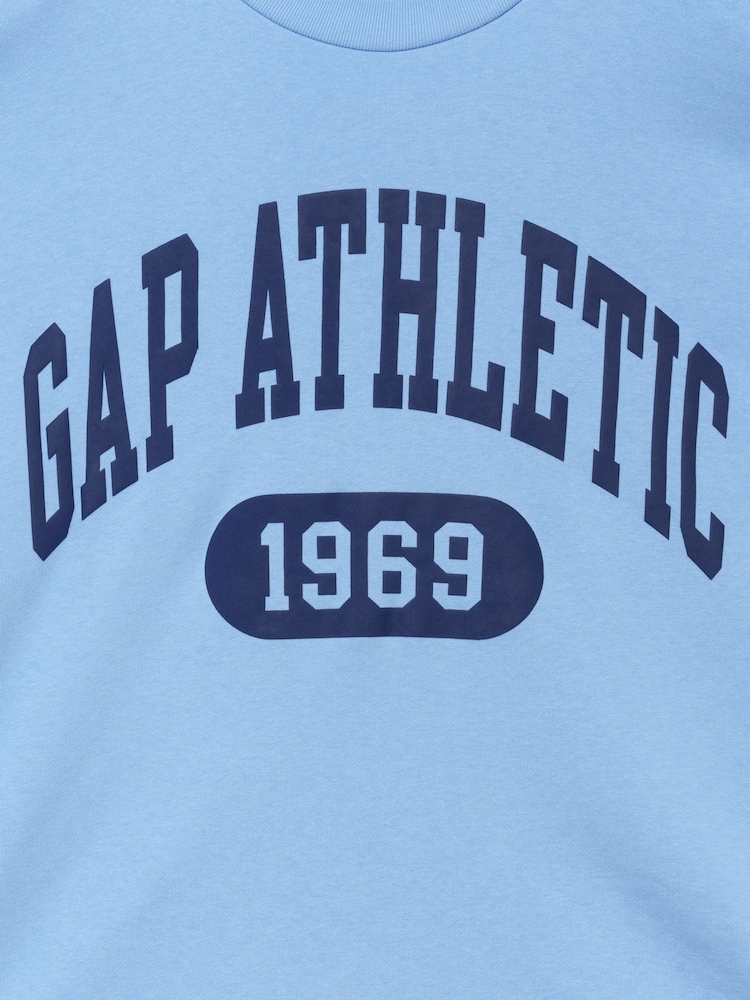 Gap Blue Relaxed French Terry Graphic Short Sleeve T-Shirt - Image 2 of 2