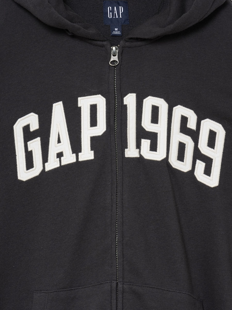 Gap French Terry Relaxed 1969 Logo Zip Hoodie - Bild 2 av 2