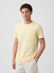 Gap Yellow Everyday Soft Pocket Short Sleeve T-Shirt - Image 1 of 5