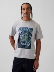 Gap Grey Italy FIFA WORLD CUP™ Relaxed Graphic Short Sleeve T-Shirt - Image 1 of 4