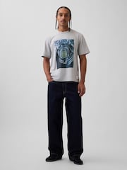 Gap Grey Italy FIFA WORLD CUP™ Relaxed Graphic Short Sleeve T-Shirt - Image 3 of 4