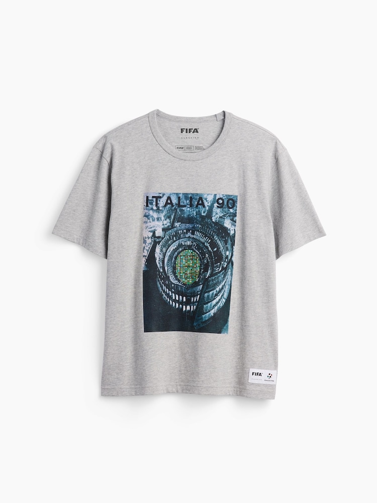 Gap Grey Italy FIFA WORLD CUP™ Relaxed Graphic Short Sleeve T-Shirt - Image 4 of 4
