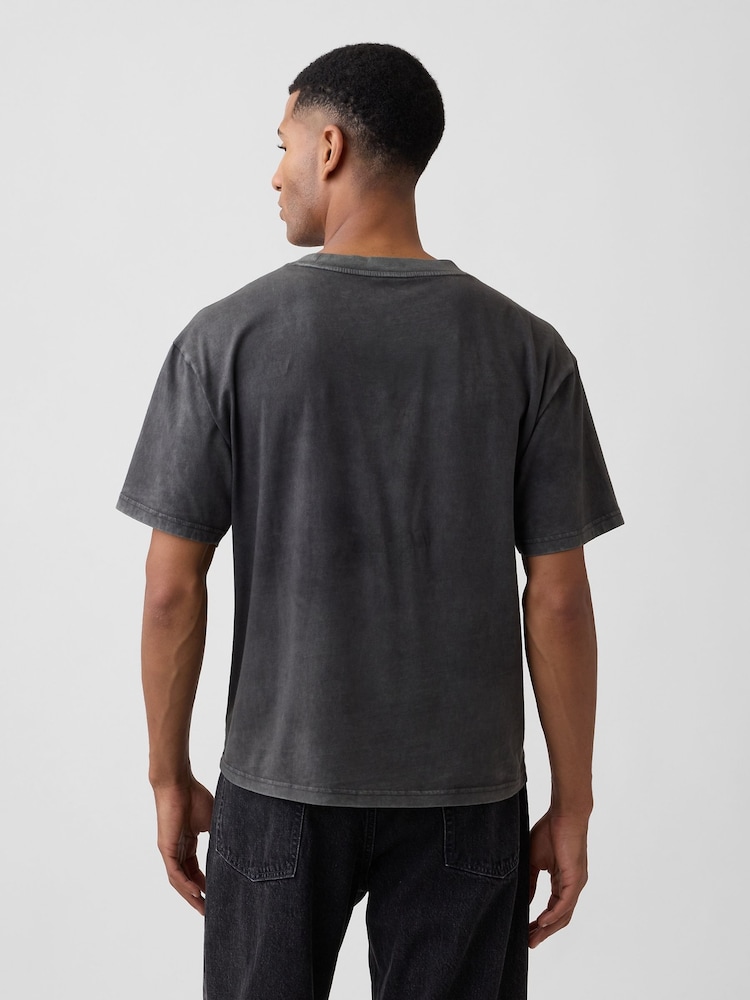 Gap Black EverydaySoft Boxy Logo Short Sleeve T-Shirt - Image 2 of 5
