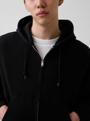 Gap Black VintageSoft Oversized Crop Zip Hoodie - Image 5 of 5